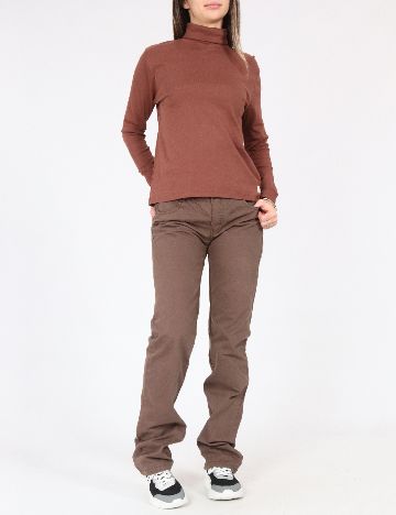 Pantaloni Zara, maro