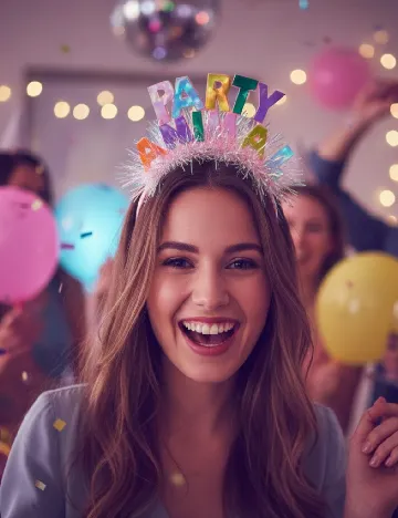 Coronita de petrecere AVEC, mix culori Mix culori