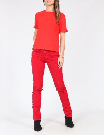 Pantaloni Zara, rosu