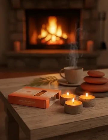 Set lumanari parfumate ACTION, portocaliu Portocaliu