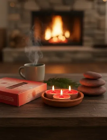 Set lumanari parfumate ACTION, rosu Rosu