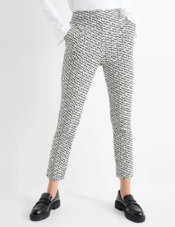 Pantaloni C&A, negru/alb