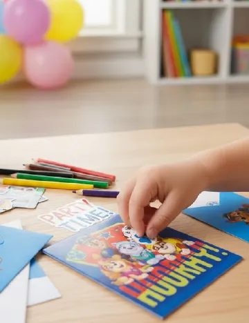 Invitatii cu plicuri 8 bucati Nickelodeon, bleumarin/verde Albastru