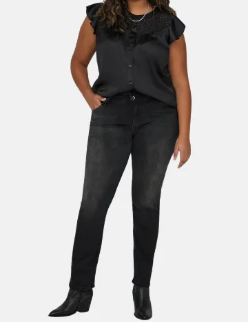 Blugi Only Carmakoma, negru Negru