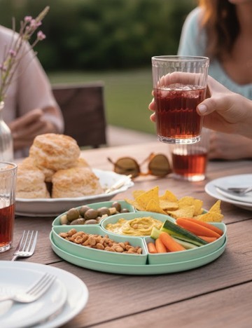 Platou pentru servire, verde