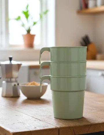 Set cani 3 bucati ACTION, verde Verde