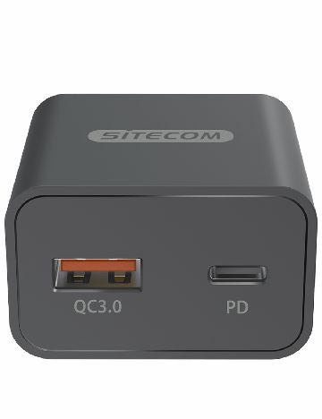 Incarcator USB cu 2 porturi SITECOM, negru