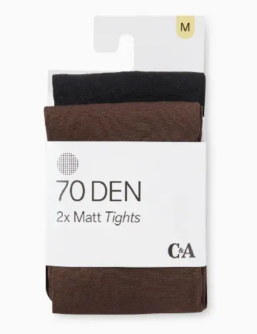 Set ciorapi 2 perechi C&A, negru/maro