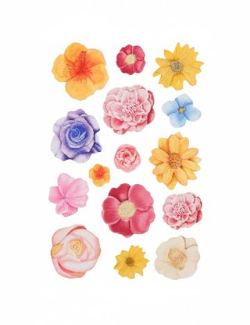 Set stickere autocolante 3D Hobby Flora, mix culori