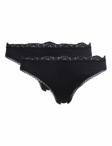 Set chiloti 2 perechi Undies International, negru