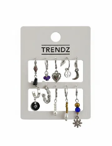 Set Cercei Trendz, argintiu Gri