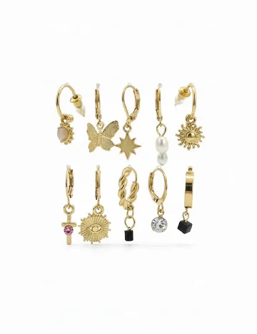 Set Cercei Trendz, auriu Galben