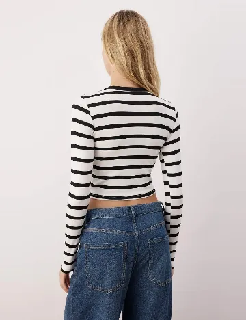 Bluza TRENDYOL, negru/alb Negru