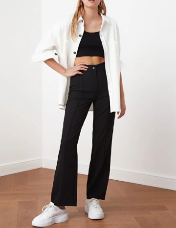 Pantaloni TRENDYOL, negru