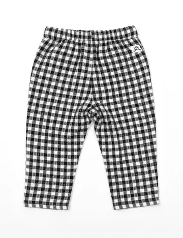 Pantaloni Zara, negru/alb