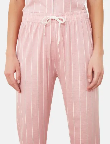 Pijama TRENDYOL, roz/alb