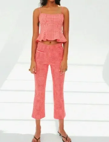 Pantaloni Zara, rosu