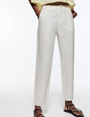 Pantaloni Zara, alb