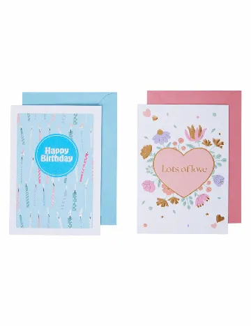 Set felicitari 2 bucati DLP Industry, mix culori