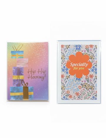 Set felicitari 2 bucati DLP Industry, mix culori