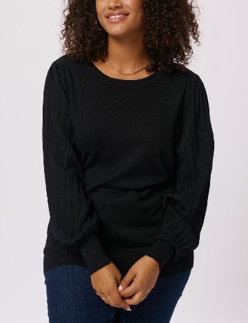 Bluza Kaffe Curve, negru