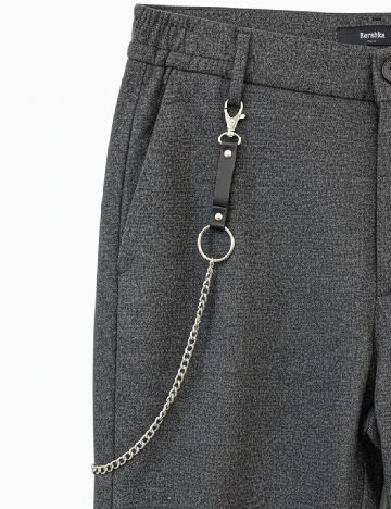 Pantaloni Bershka, gri inchis