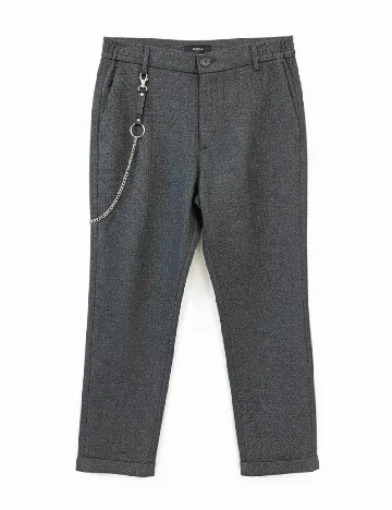 Pantaloni Bershka, gri inchis