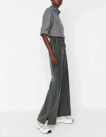 Pantaloni TRENDYOL, gri inchis