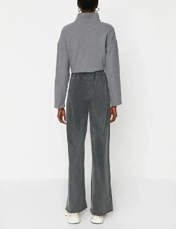 Pantaloni TRENDYOL, gri inchis