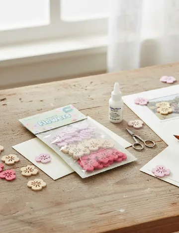 Flori din lemn Hobby Flora, mix culori