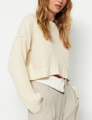 Bluza TRENDYOL, ecru