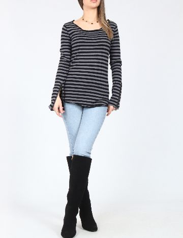 Bluza Zara, gri/negru