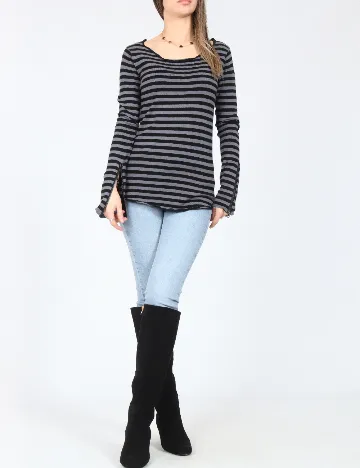 Bluza Zara, gri/negru