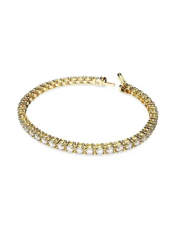 Bratara Matrix Tennis Swarovski, auriu