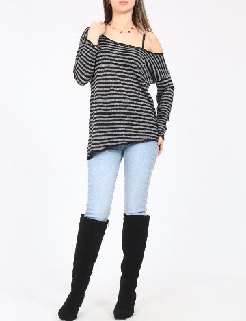 Bluza Zara, gri/negru