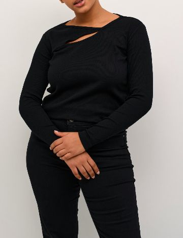 Bluza Kaffe Curve, negru