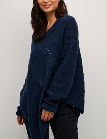 Poncho Cream, bleumarin