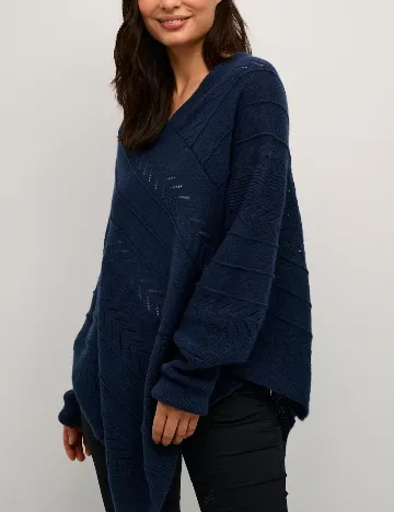 Poncho Cream, bleumarin