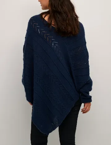 Poncho Cream, bleumarin
