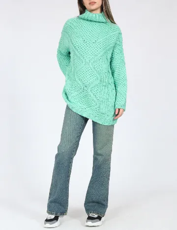 Pulover Oversize Zara, verde