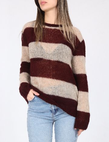 Bluza Zara, crem/visiniu