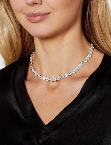 Colier Swarovski, argintiu