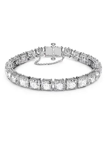 Bratara Matrix placata cu Rodiu Swarovski, argintiu