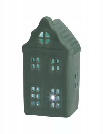 Lampion ceramic cu iluminare LED Home Accents, verde