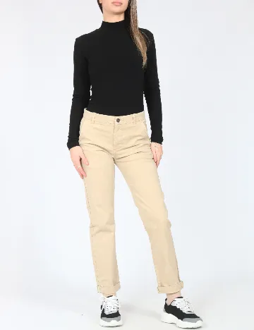 Pantaloni Zara, crem