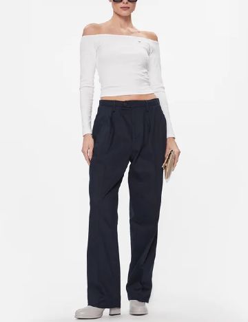 Pantaloni Tommy Hilfiger, bleumarin