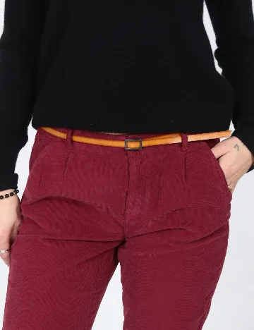 Pantaloni Zara, grena