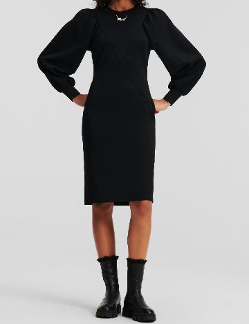 Rochie scurta KARL LAGERFELD, negru