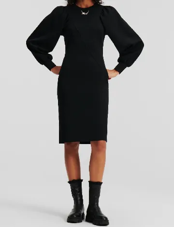 Rochie scurta KARL LAGERFELD, negru