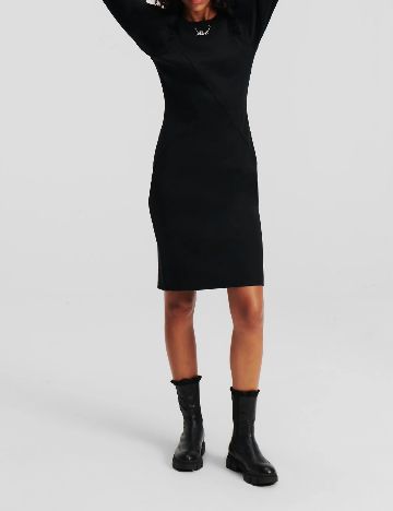 Rochie scurta KARL LAGERFELD, negru